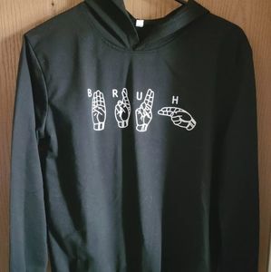 "Bruh" sign hoodie